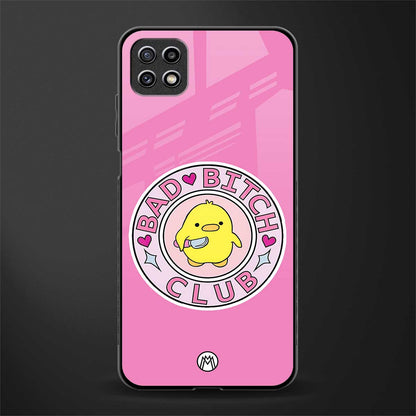 bad bitch club back phone cover | glass case for samsung galaxy f42