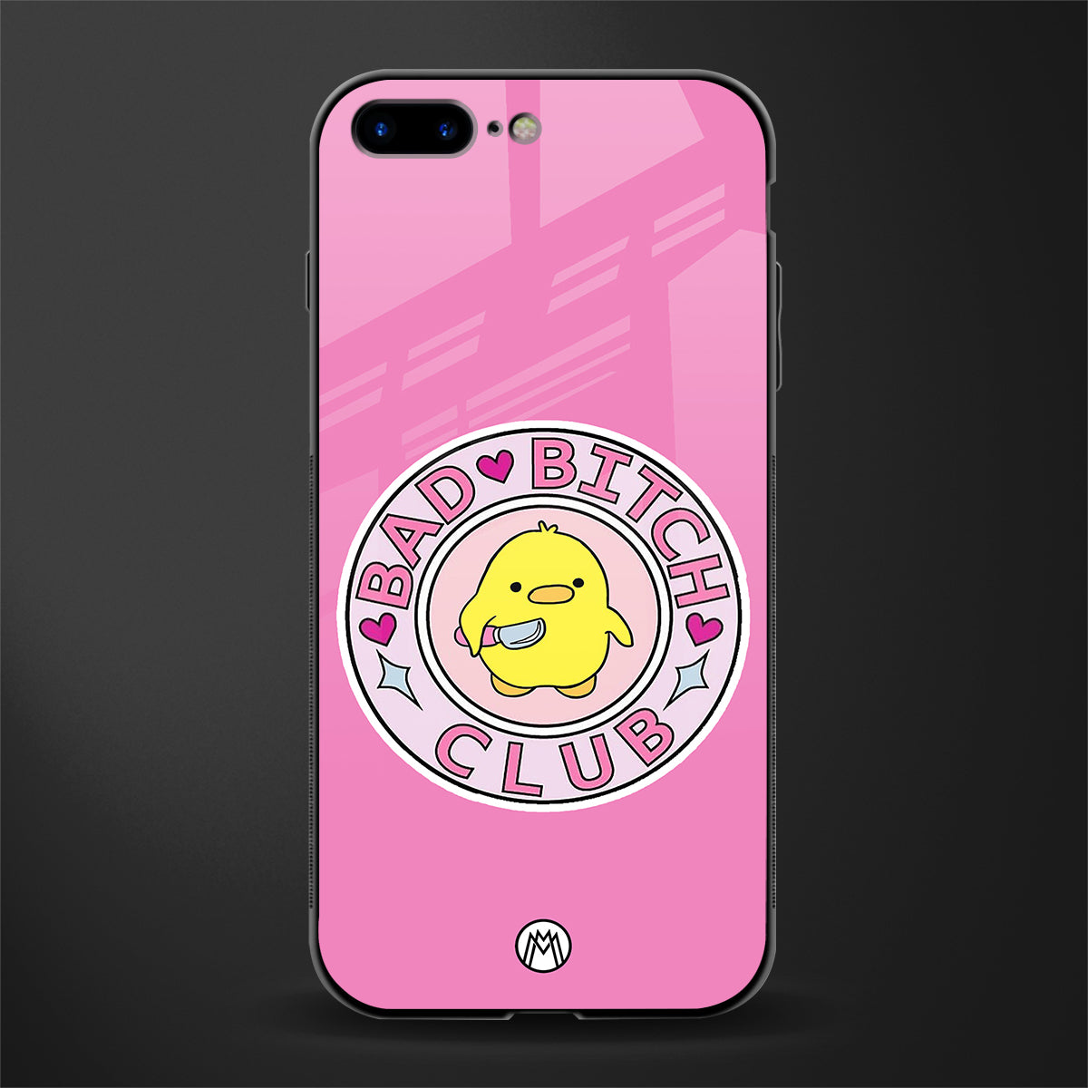 bad bitch club glass case for iphone 8 plus image