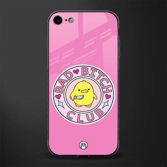bad bitch club glass case for iphone se 2020 image