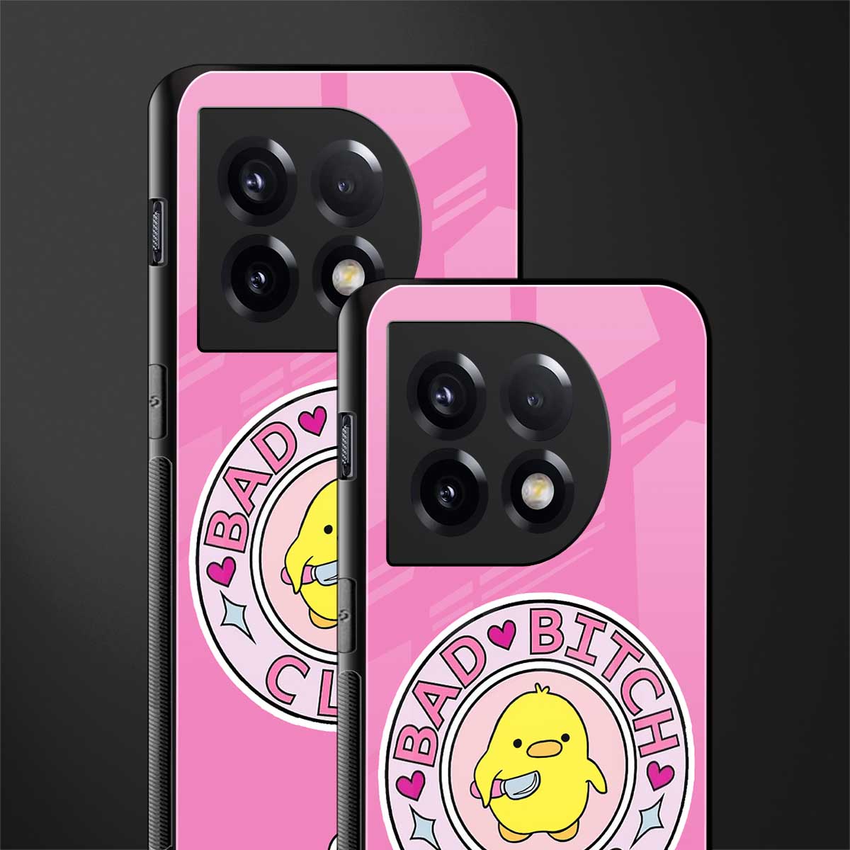 bad bitch club back phone cover | glass case for oneplus 11