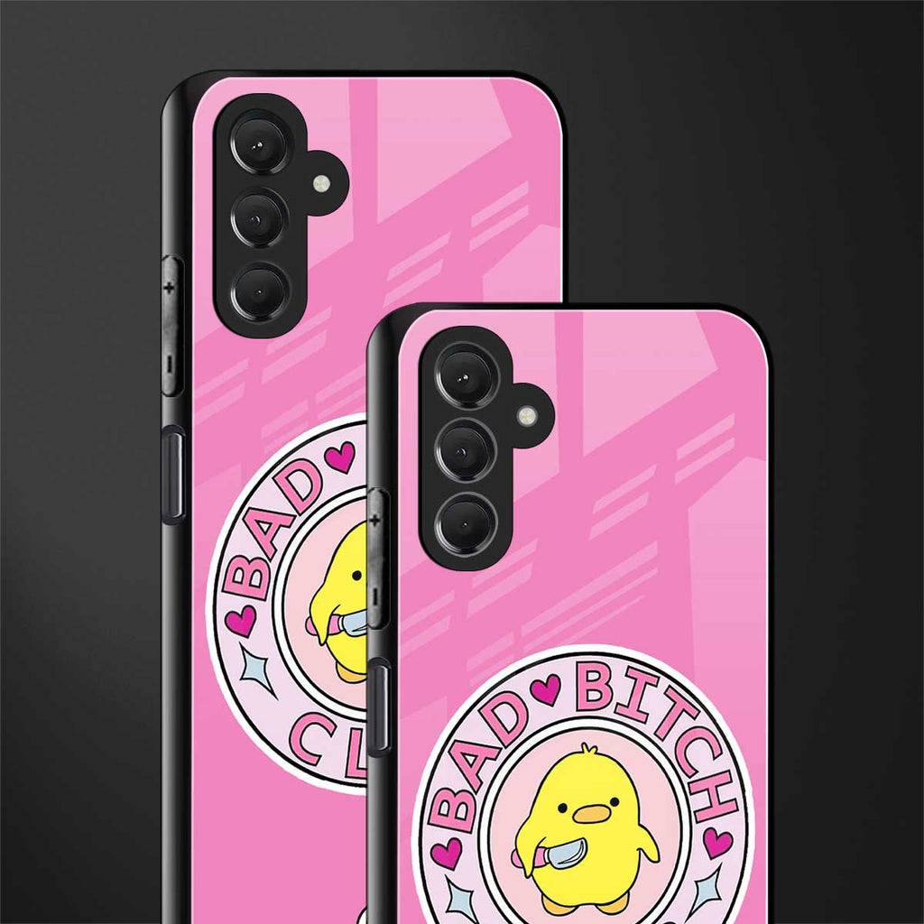 bad bitch club back phone cover | glass case for samsun galaxy a24 4g