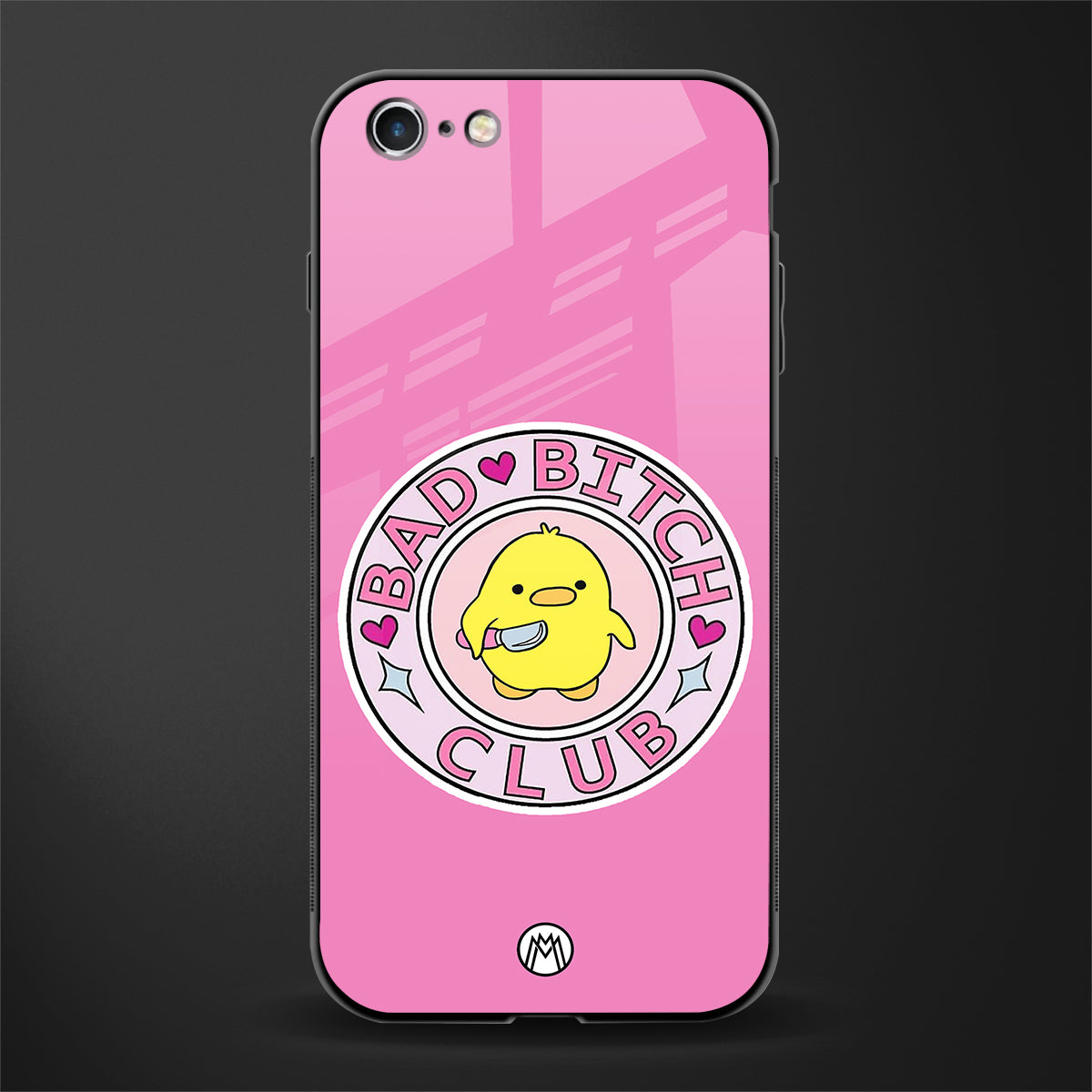 bad bitch club glass case for iphone 6 image