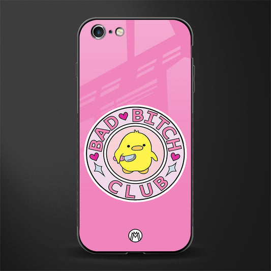 bad bitch club glass case for iphone 6 image