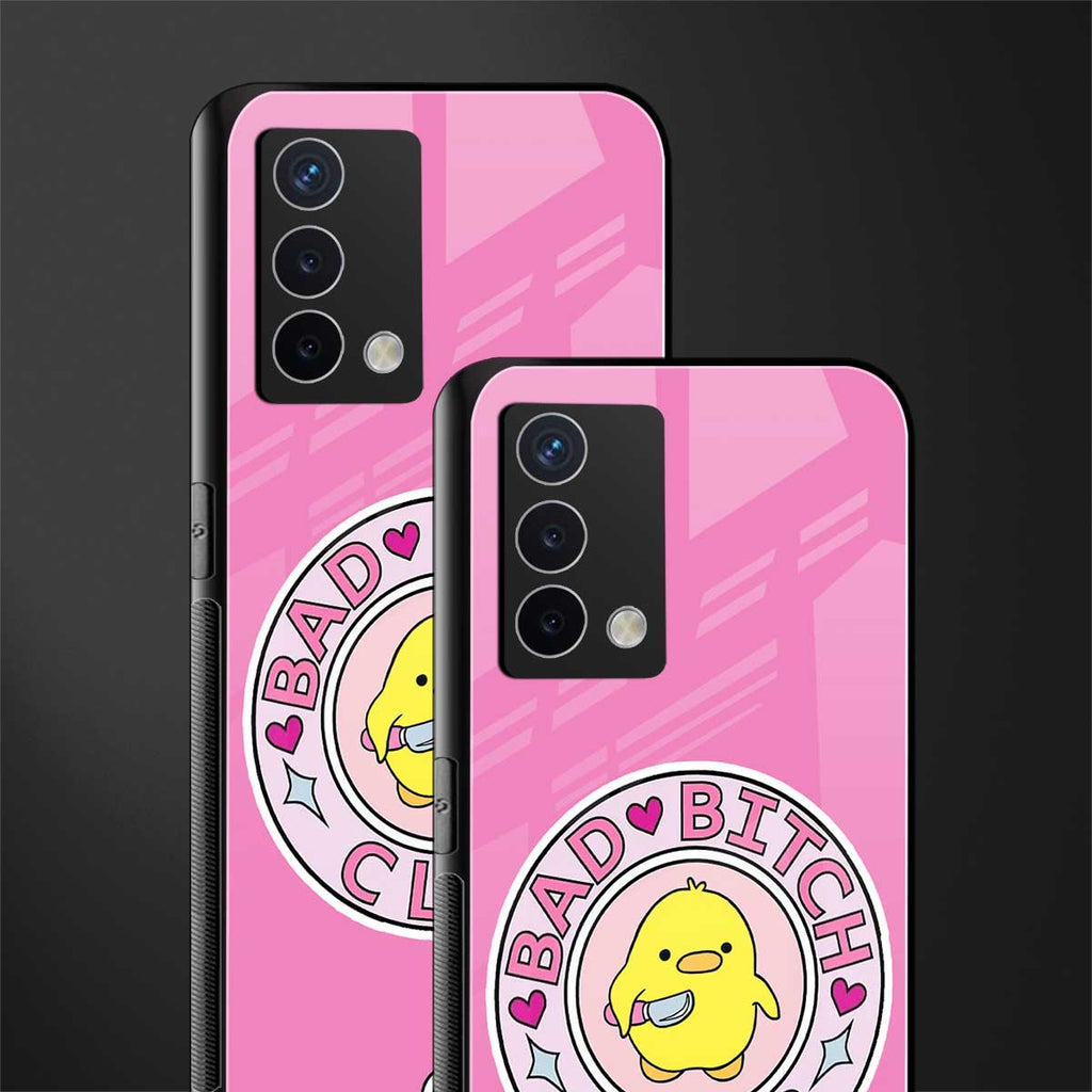 bad bitch club back phone cover | glass case for oppo a74 4g