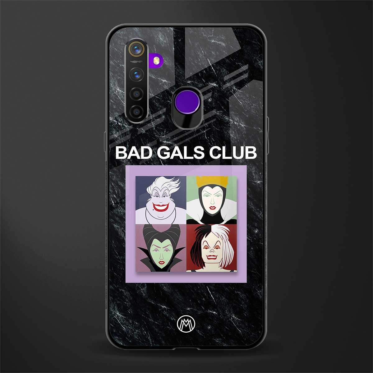 bad gals club glass case for realme 5 image