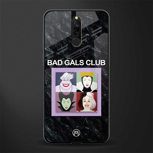 bad gals club glass case for redmi 8 image