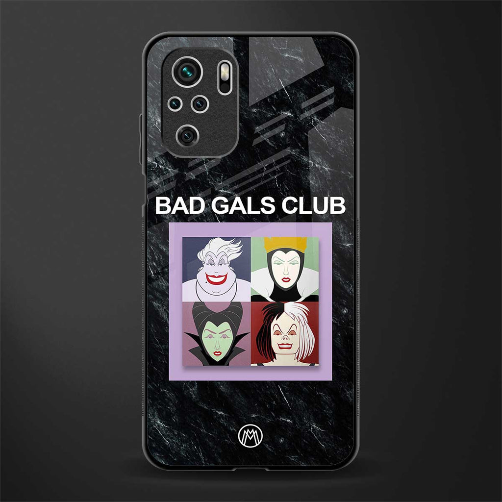 bad gals club glass case for redmi note 10 image