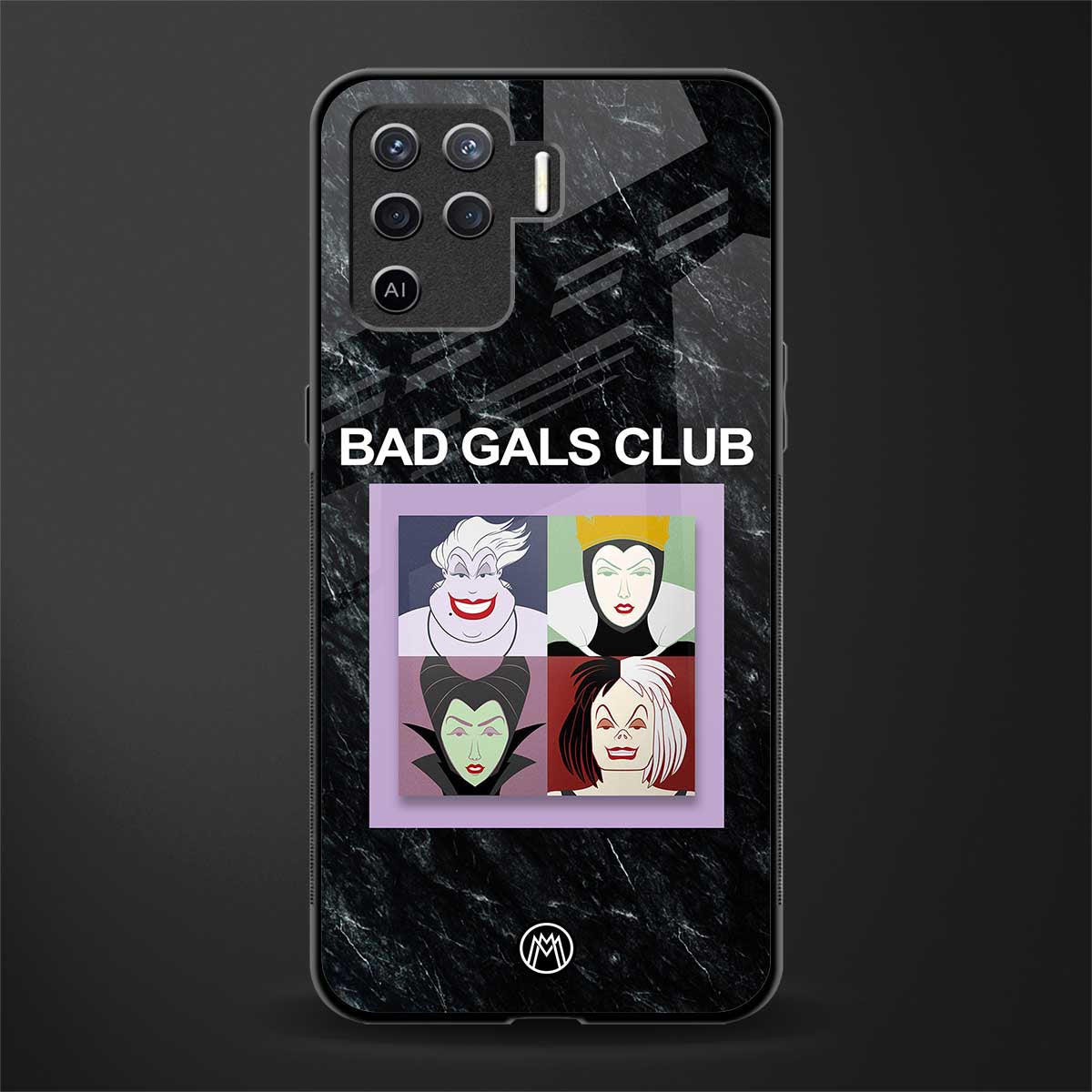 bad gals club glass case for oppo f19 pro image