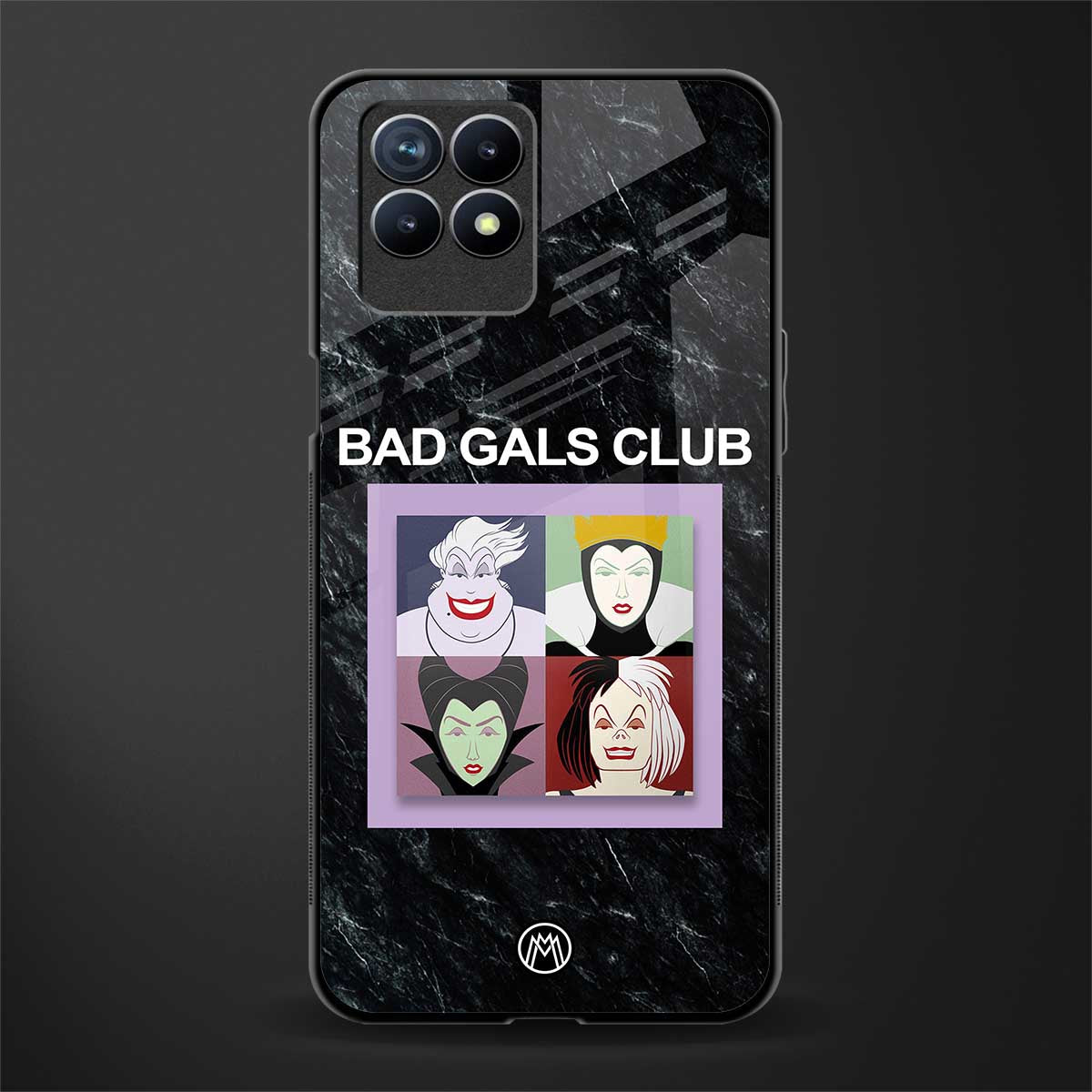 bad gals club glass case for realme 8i image