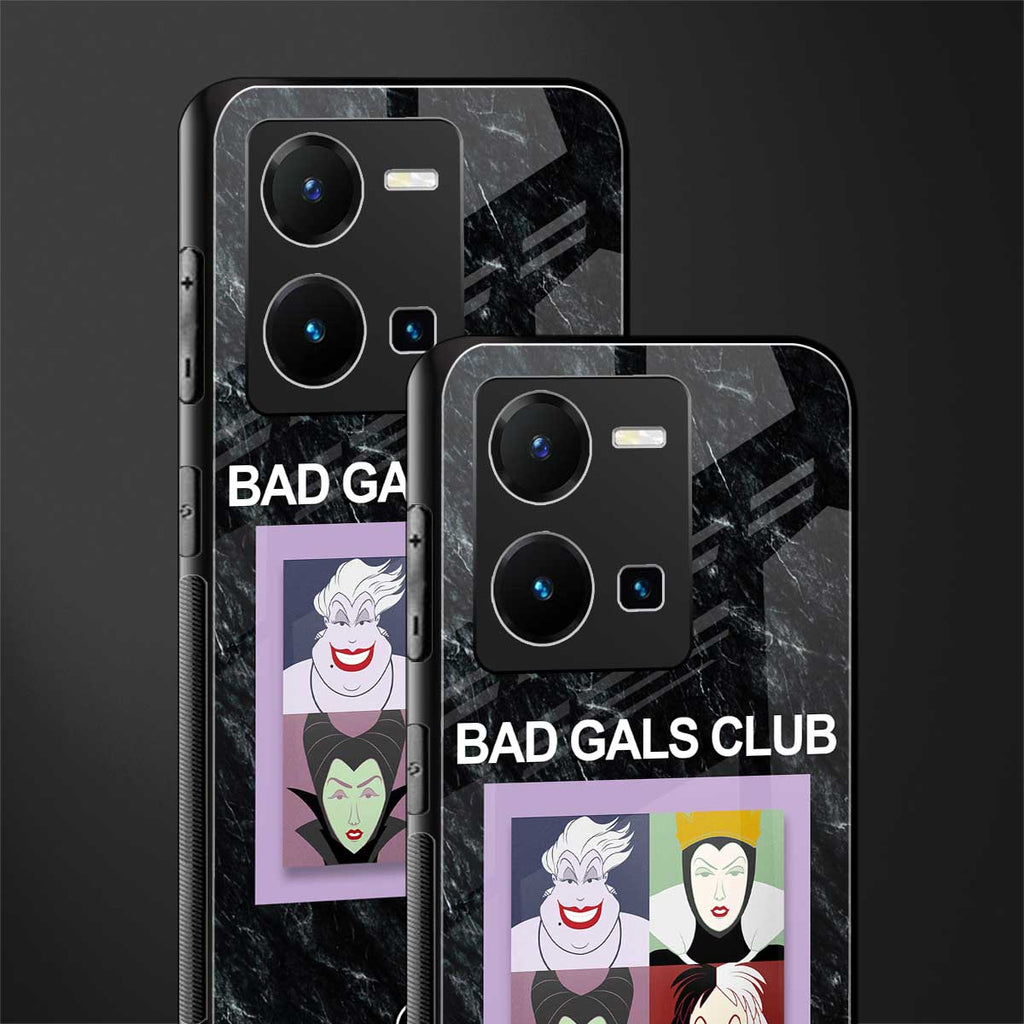 bad gals club back phone cover | glass case for vivo y35 4g