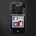 bad gals club back phone cover | glass case for vivo y35 4g