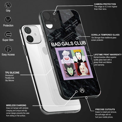 bad gals club back phone cover | glass case for vivo y22
