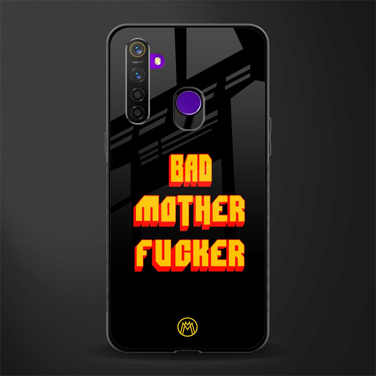 bad motherfcker glass case for realme 5 image