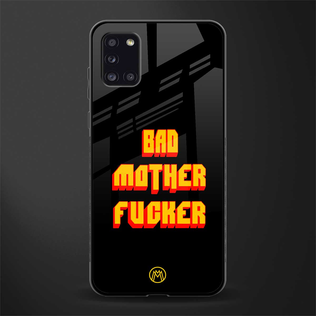 bad motherfcker glass case for samsung galaxy a31 image