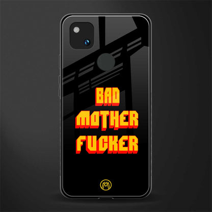 bad motherfcker back phone cover | glass case for google pixel 4a 4g