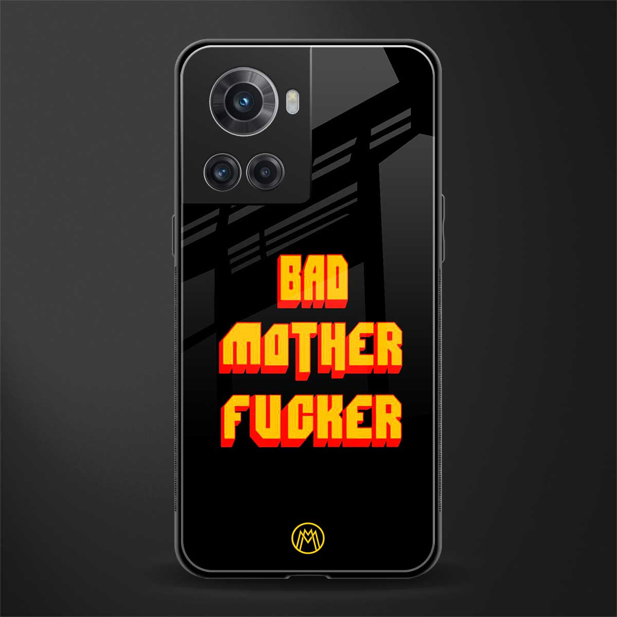 bad motherfcker back phone cover | glass case for oneplus 10r 5g