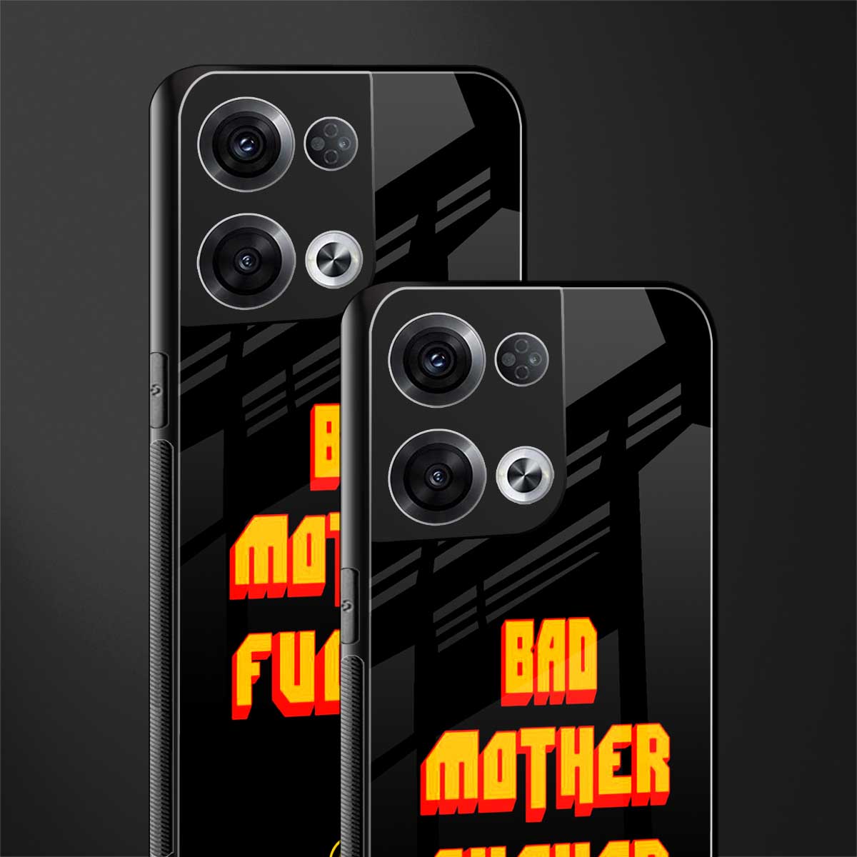 bad motherfcker back phone cover | glass case for oppo reno 8