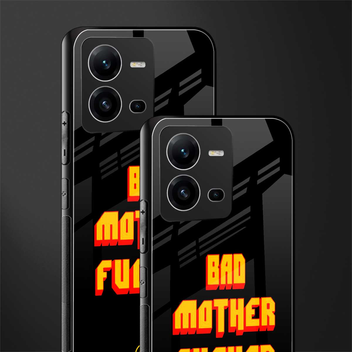 bad motherfcker back phone cover | glass case for vivo v25-5g