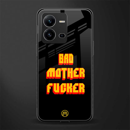 bad motherfcker back phone cover | glass case for vivo v25-5g