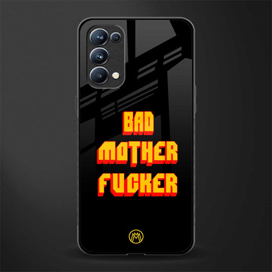 bad motherfcker back phone cover | glass case for oppo reno 5