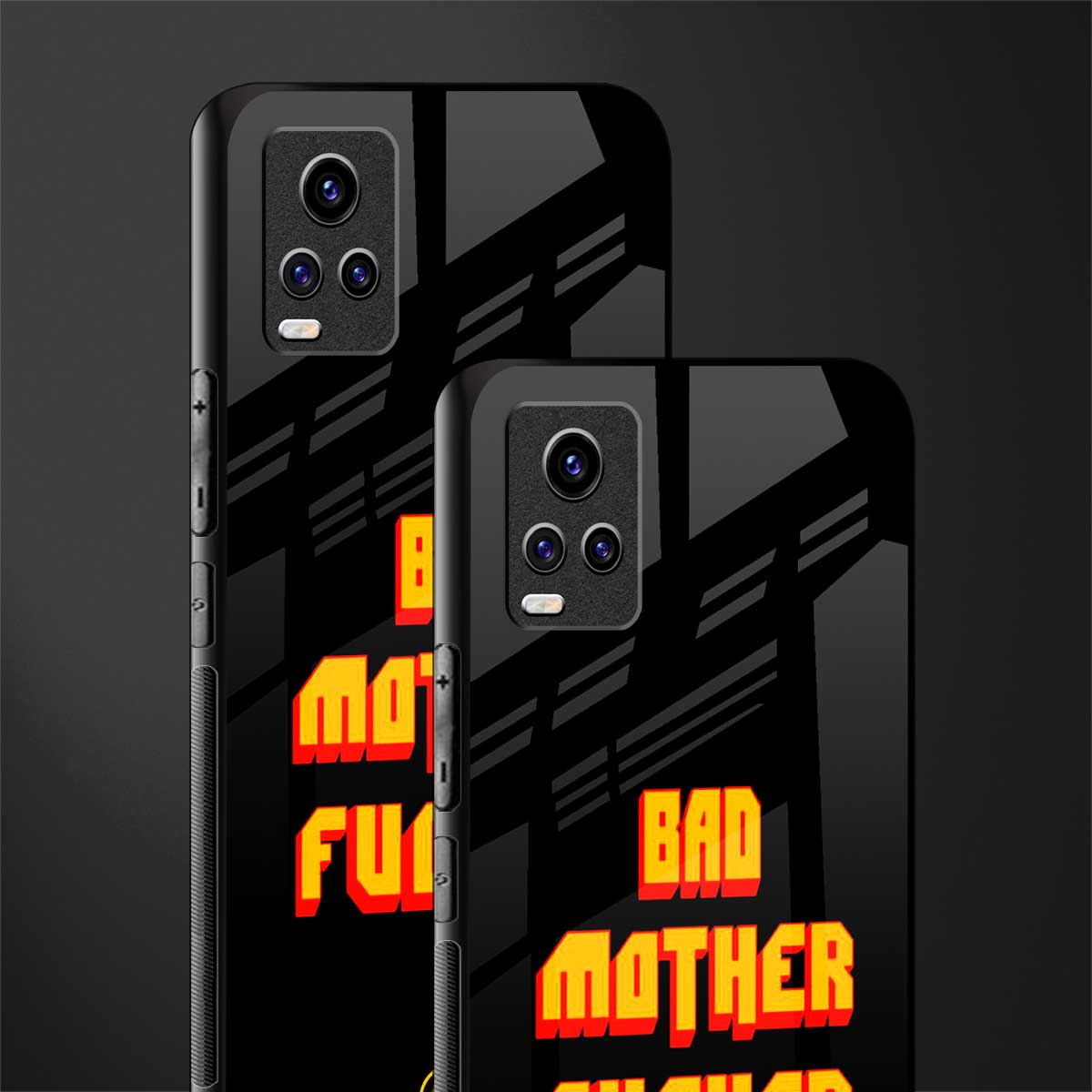 bad motherfcker back phone cover | glass case for vivo v21e 4g