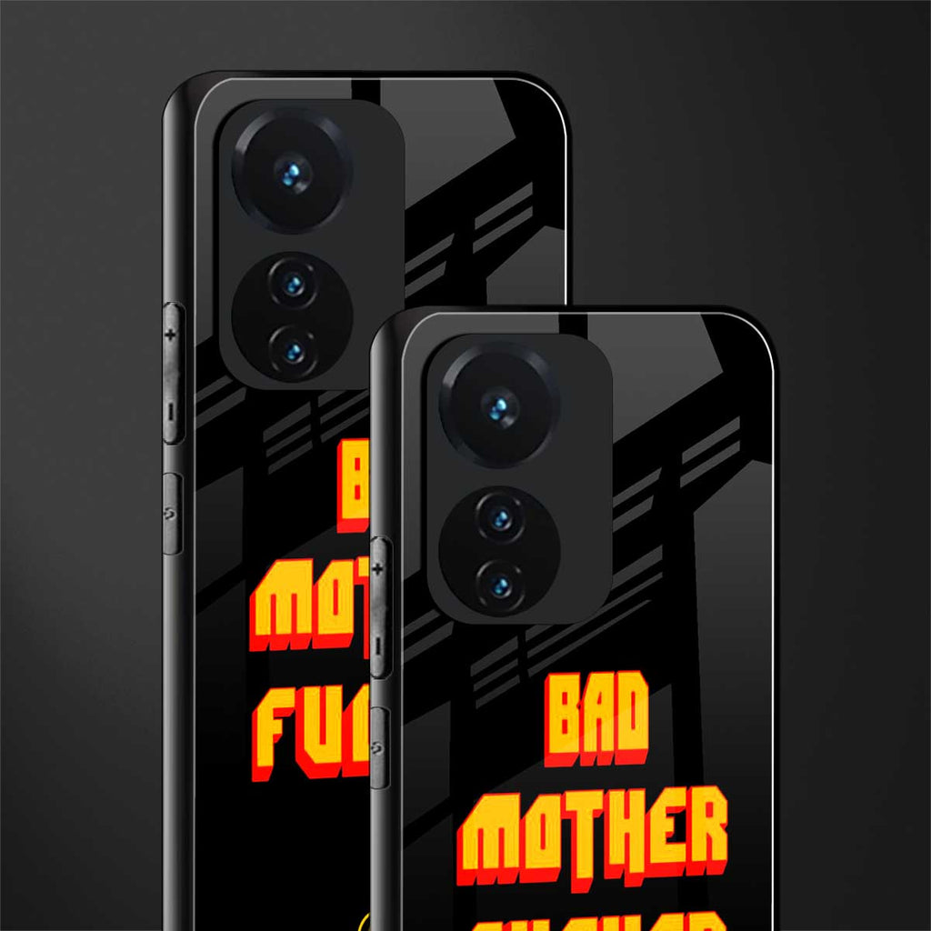 bad motherfcker back phone cover | glass case for vivo t1 44w 4g