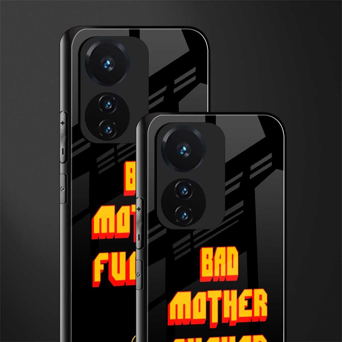 bad motherfcker back phone cover | glass case for vivo t1 44w 4g
