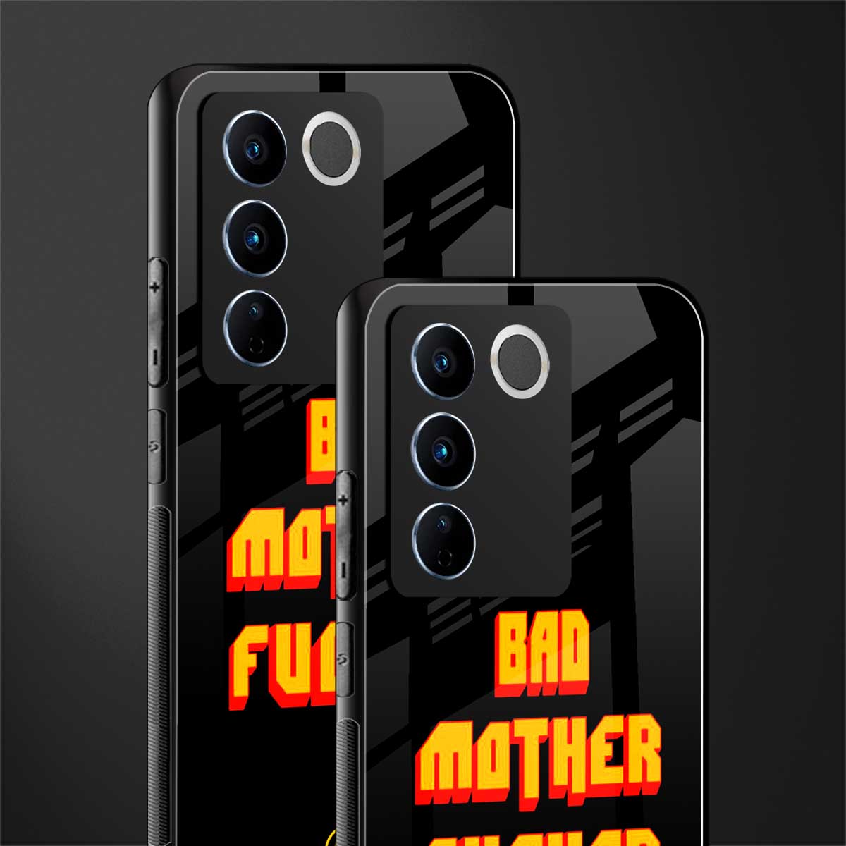 bad motherfcker back phone cover | glass case for vivo v27 pro 5g