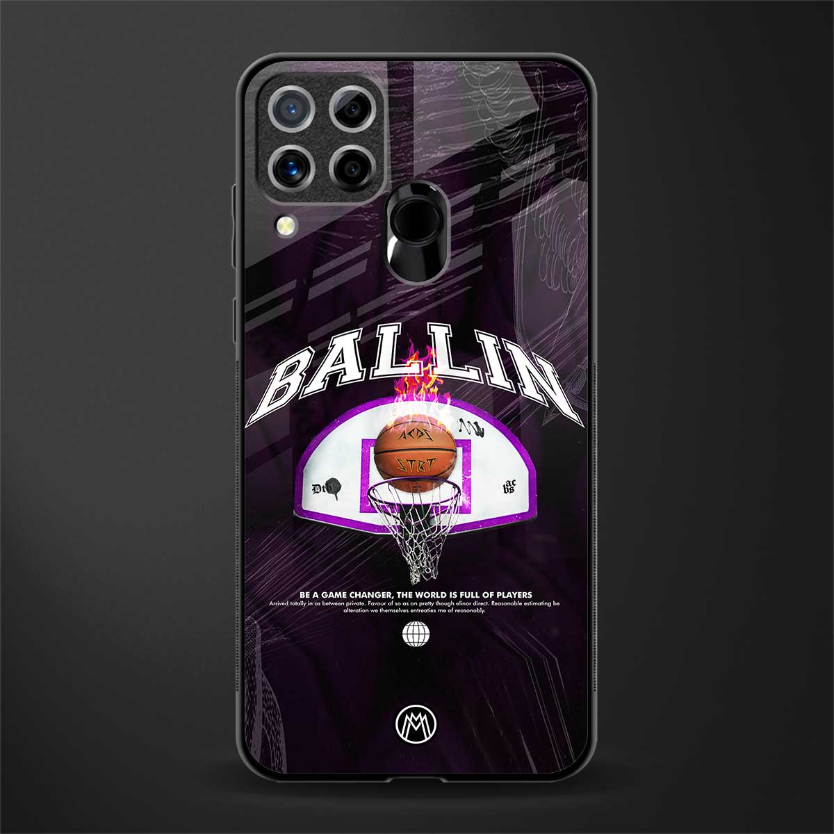 ballin glass case for realme c15 image