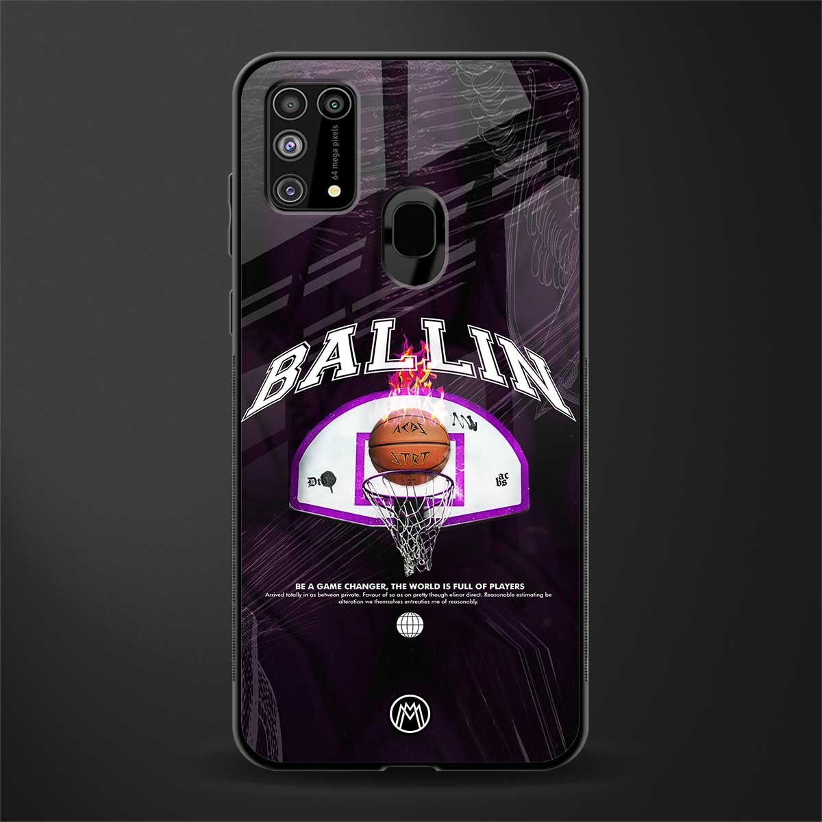 ballin glass case for samsung galaxy m31 image