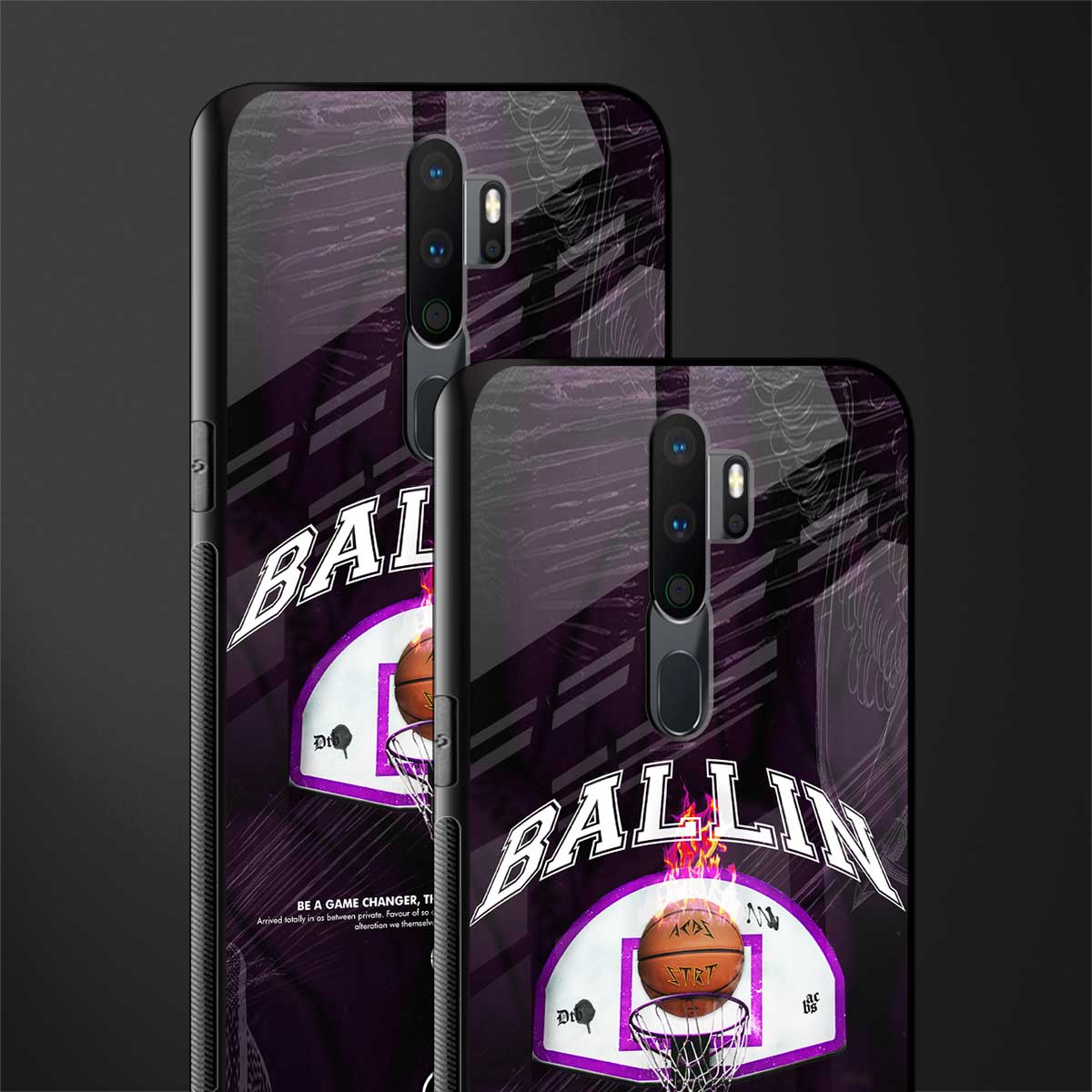 ballin glass case for oppo a9 2020 image-2