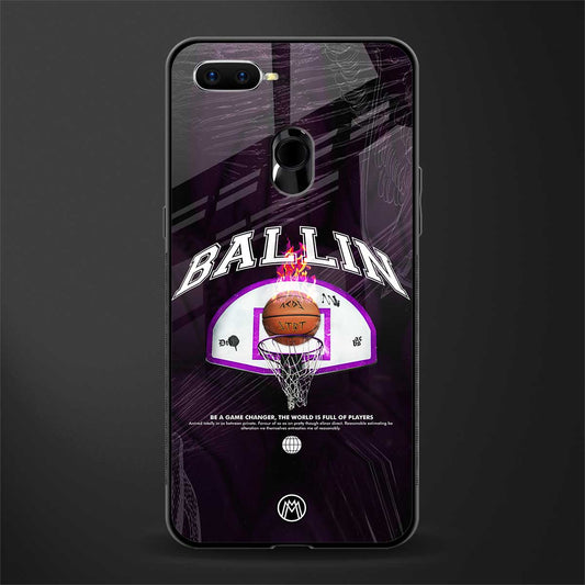 ballin glass case for oppo a5s image