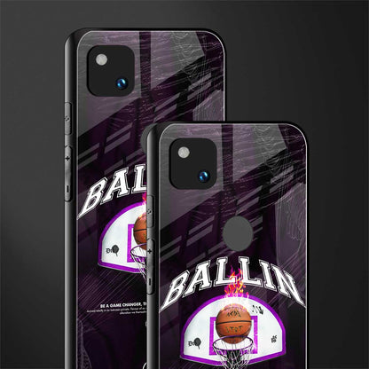 ballin back phone cover | glass case for google pixel 4a 4g