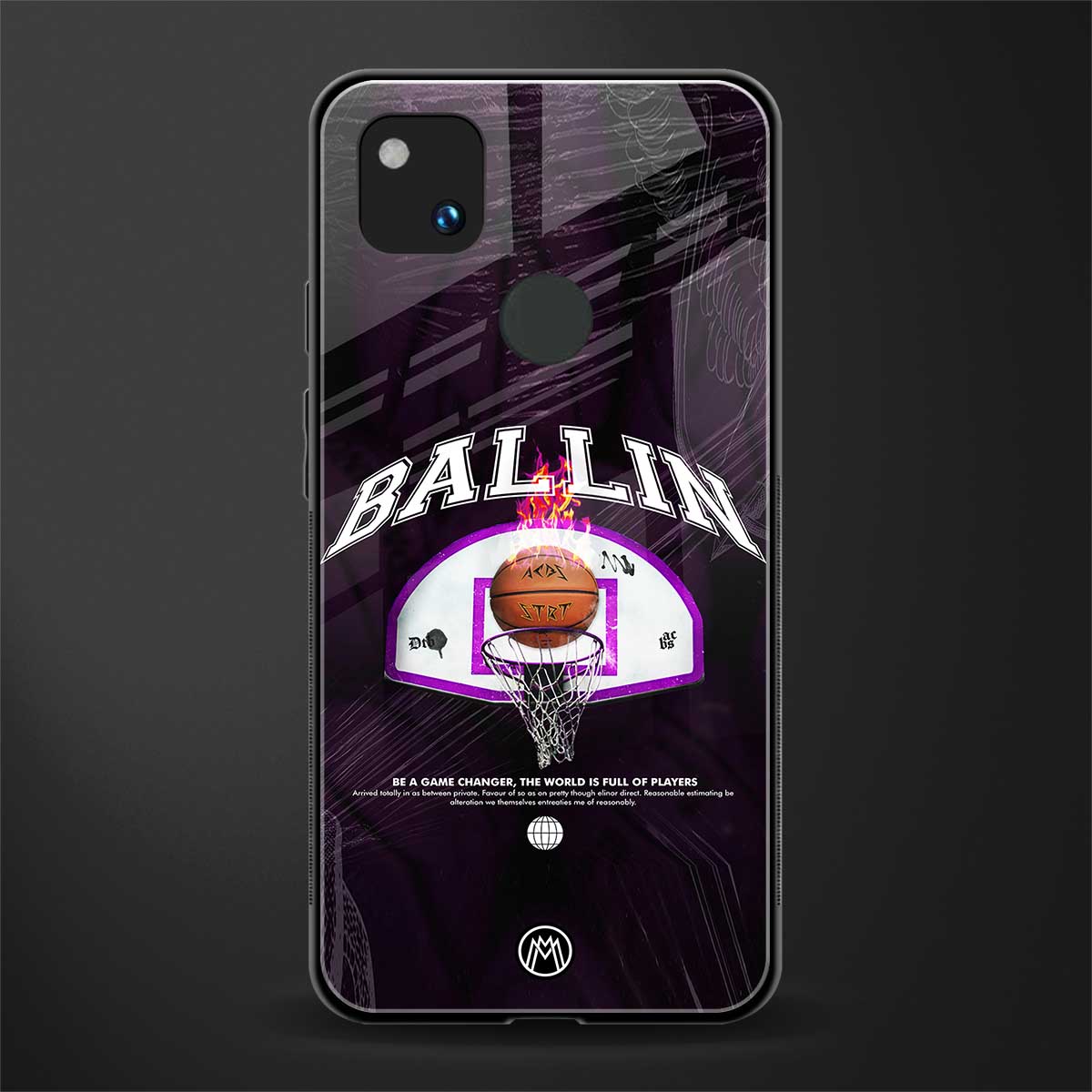 ballin back phone cover | glass case for google pixel 4a 4g