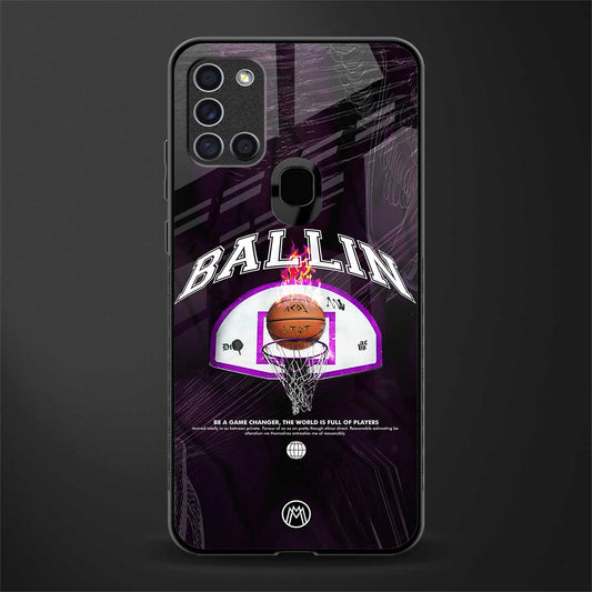 ballin glass case for samsung galaxy a21s image
