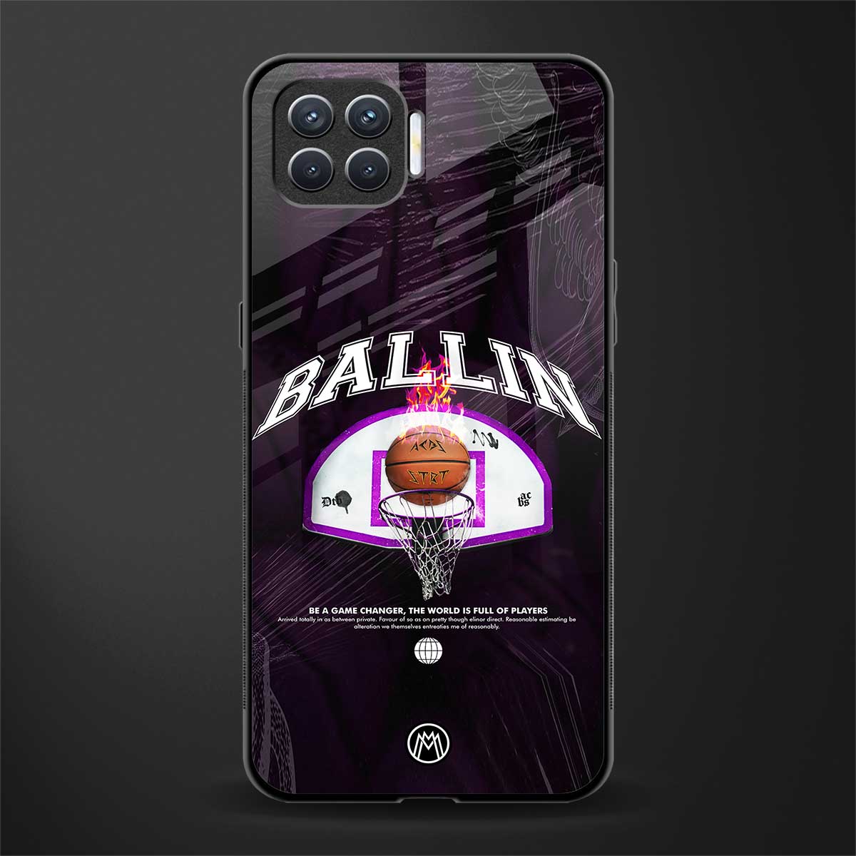 ballin glass case for oppo f17 image