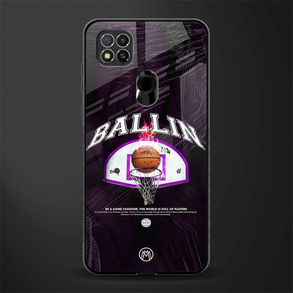 ballin glass case for redmi 9c image