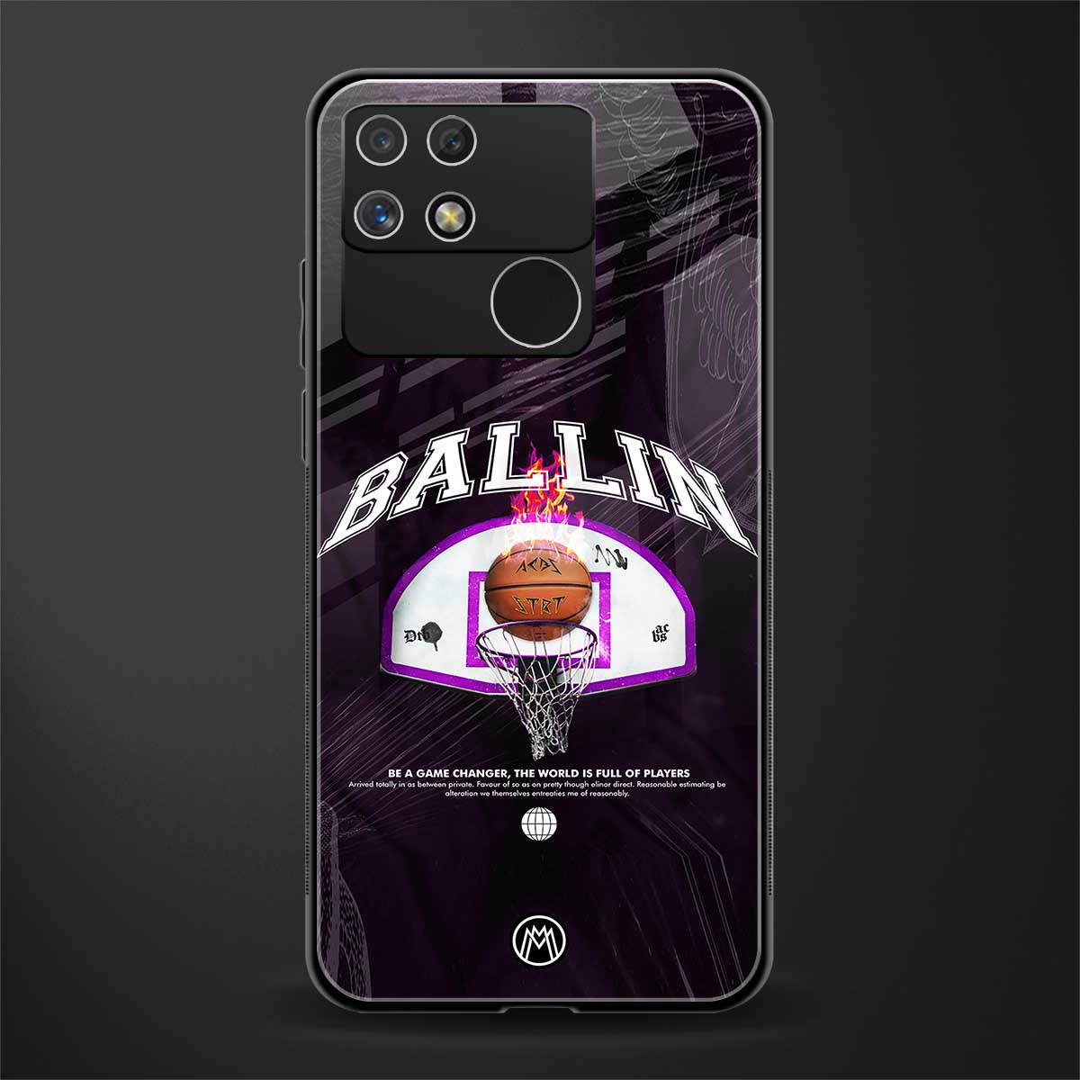 ballin back phone cover | glass case for realme narzo 50a