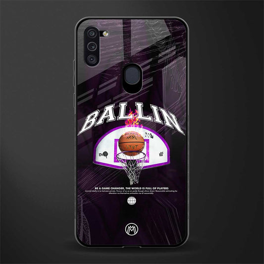 ballin glass case for samsung galaxy m11 image