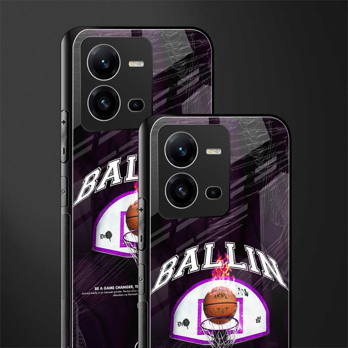 ballin back phone cover | glass case for vivo v25-5g