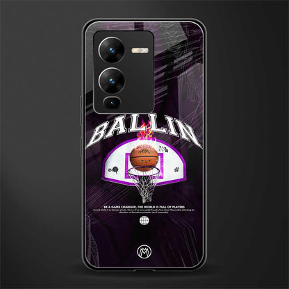 ballin back phone cover | glass case for vivo v25 pro 5g