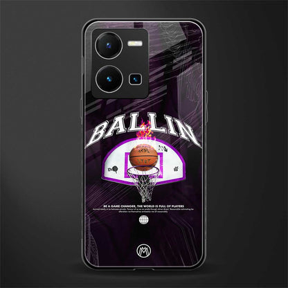 ballin back phone cover | glass case for vivo y35 4g