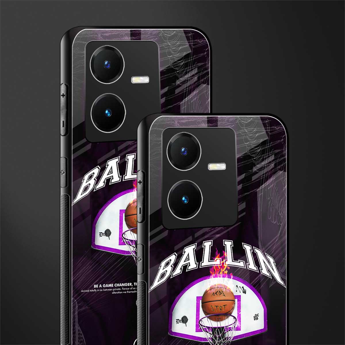 ballin back phone cover | glass case for vivo y22