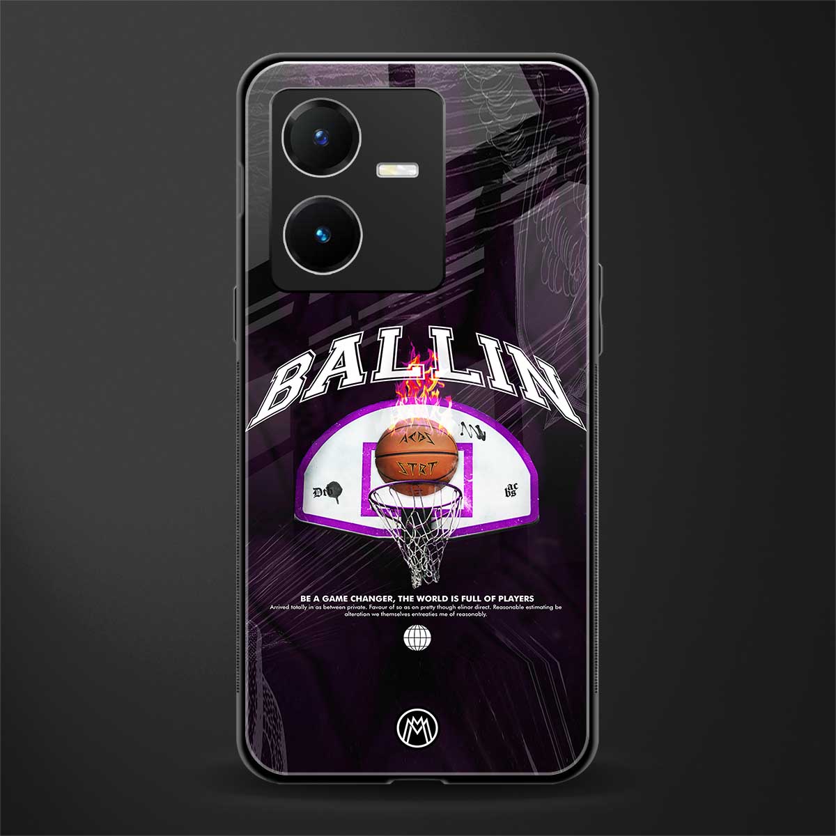 ballin back phone cover | glass case for vivo y22