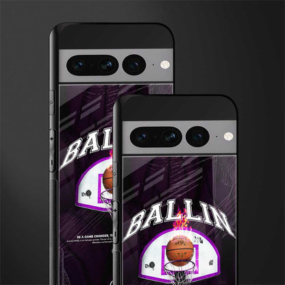 ballin back phone cover | glass case for google pixel 7 pro