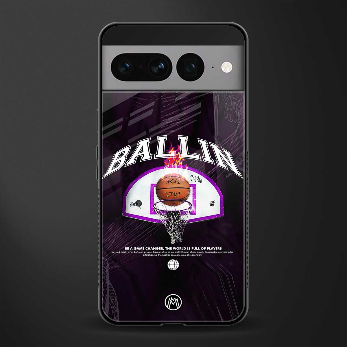 ballin back phone cover | glass case for google pixel 7 pro