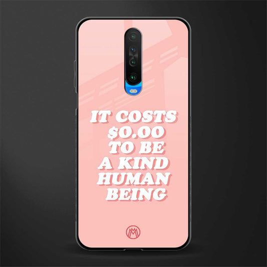be a kind human being glass case for poco x2 image