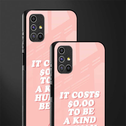 be a kind human being glass case for samsung galaxy m51 image-2