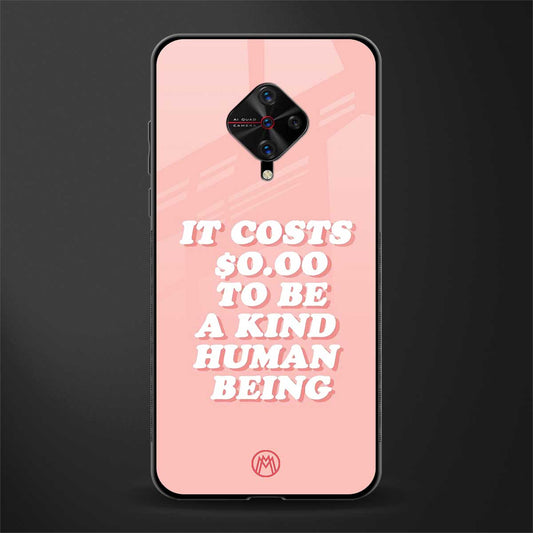 be a kind human being glass case for vivo s1 pro image