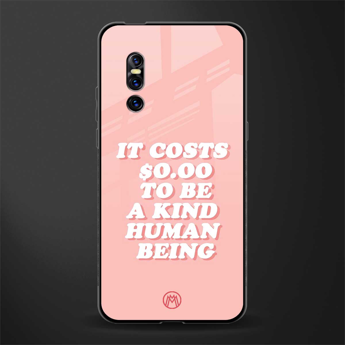 be a kind human being glass case for vivo v15 pro image